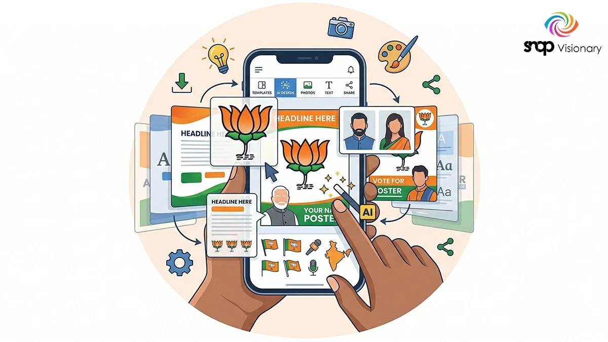BJP Poster Maker App: Easily Political Posters Kaise Banaye