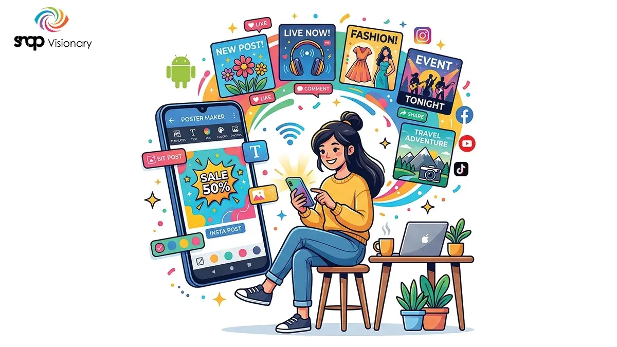 Free Poster Maker App for Android: Easily Social Media Posts Kaise Create Karein