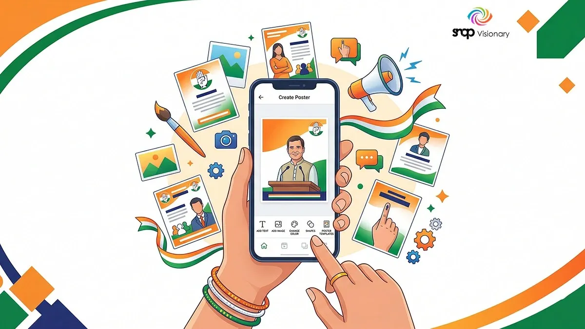 Indian National Congress Poster Maker App: Easily Political Posters Kaise Banaye