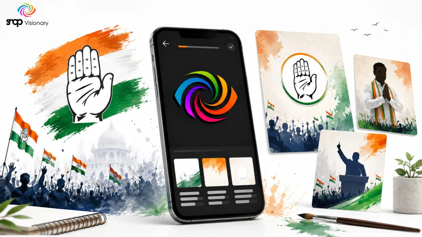 Congress Poster Making App: Easily Political Posters Kaise Banaye 